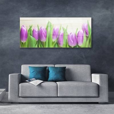 Quadro su vetro acrilico Tulipani, fiori, natura