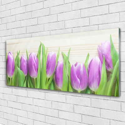 Quadro su vetro acrilico Tulipani, fiori, natura