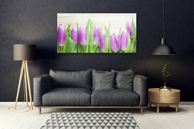 Quadro su vetro acrilico Tulipani, fiori, natura