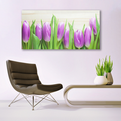 Quadro su vetro acrilico Tulipani, fiori, natura