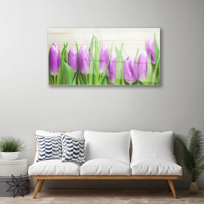 Quadro su vetro acrilico Tulipani, fiori, natura