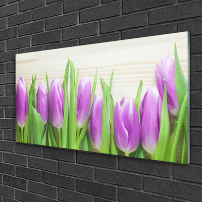 Quadro su vetro acrilico Tulipani, fiori, natura