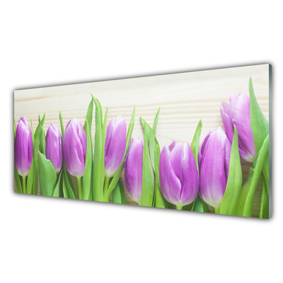 Quadro su vetro acrilico Tulipani, fiori, natura