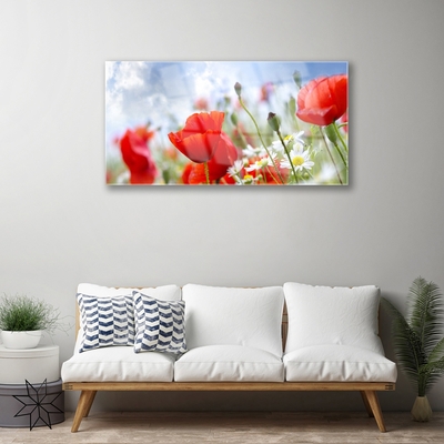 Quadro acrilico Papaveri Margherita Fiori