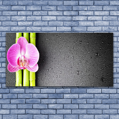 Quadro acrilico Fiori di orchidea di bambù