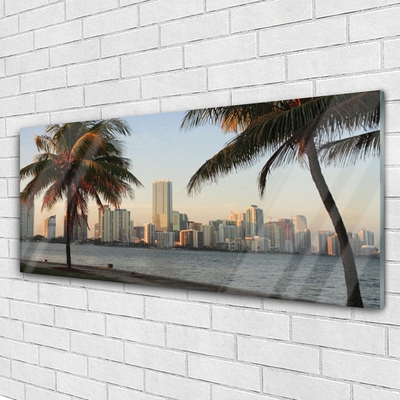 Quadro acrilico Le palme dei Tropici City Sea