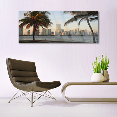 Quadro acrilico Le palme dei Tropici City Sea