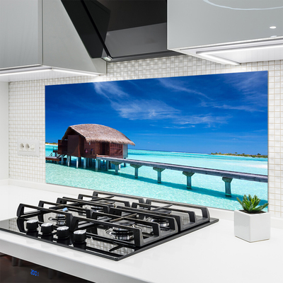 Rivestimento parete cucina Architettura della casa sulla spiaggia del mare