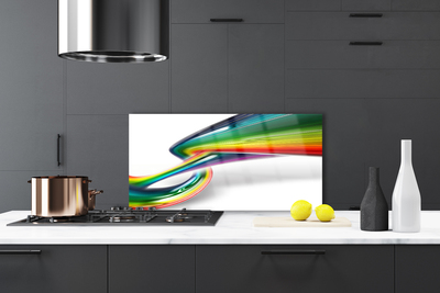 Pannello cucina paraschizzi Astrazione dell'arte arcobaleno