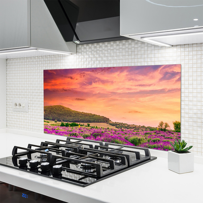 Rivestimento parete cucina Paesaggio di fiori di prato