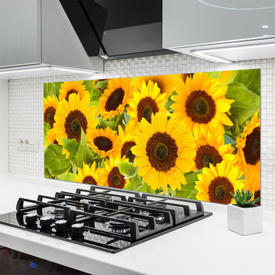 Rivestimento parete cucina Pianta i girasoli