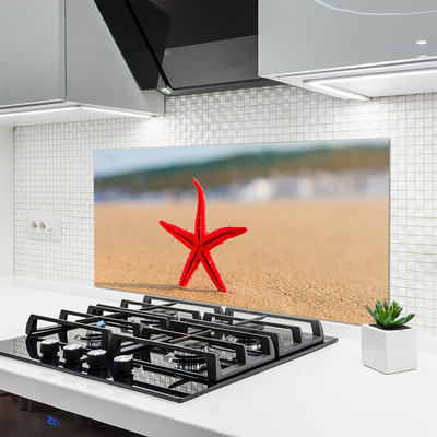 Pannello cucina paraschizzi Arte della stella marina della spiaggia
