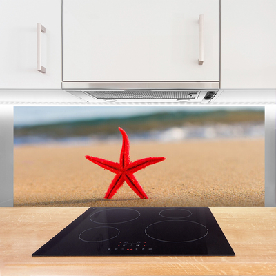 Pannello cucina paraschizzi Arte della stella marina della spiaggia