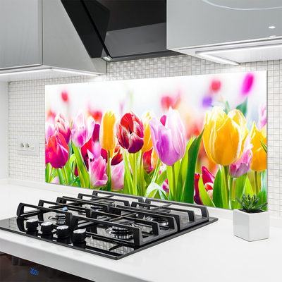 Rivestimento parete cucina Fiori di tulipani