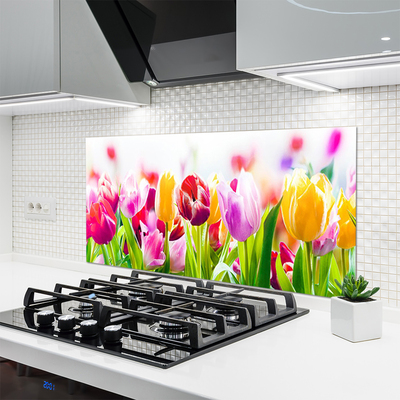 Rivestimento parete cucina Fiori di tulipani