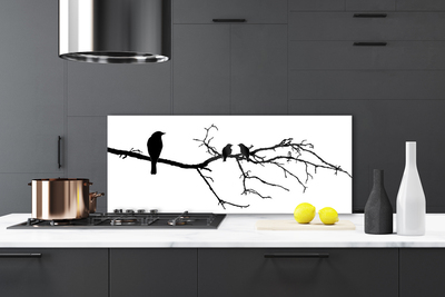 Rivestimento parete cucina Ramo Di Uccelli Arte Della Natura