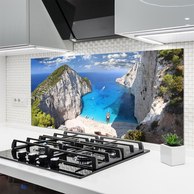 Rivestimento parete cucina Paesaggio della spiaggia della montagna della baia