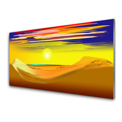 Pannello rivestimento parete cucina Arte del sole del deserto