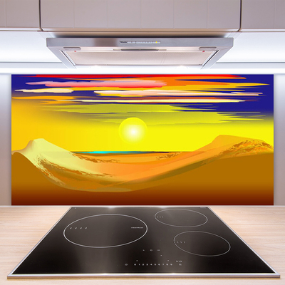 Pannello rivestimento parete cucina Arte del sole del deserto