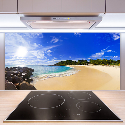 Pannello rivestimento parete cucina Sole mare spiaggia paesaggio