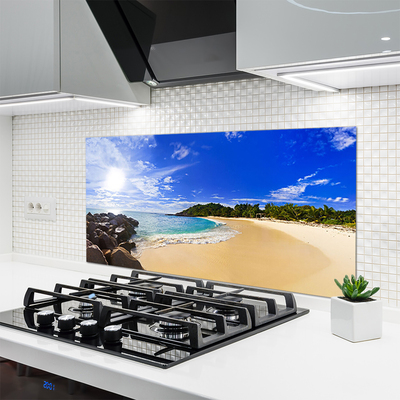 Pannello rivestimento parete cucina Sole mare spiaggia paesaggio