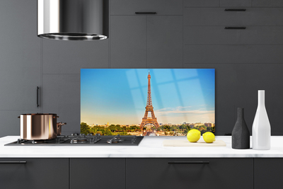 Pannello cucina paraschizzi Città di Parigi della Torre Eiffel