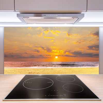 Pannello cucina paraschizzi Paesaggio del sole della spiaggia del mare