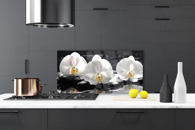 Pannello paraschizzi cucina Fiore di orchidea bianca