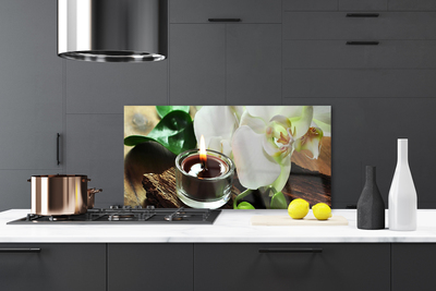 Pannello retrocucina Candela Orchidea per Spa