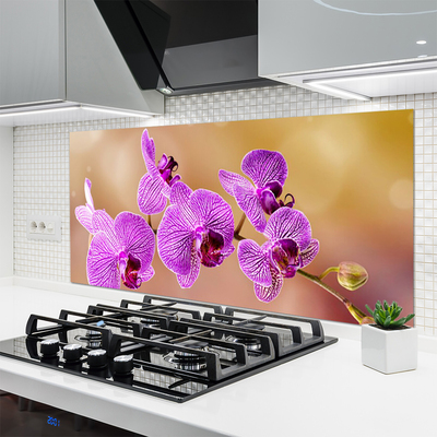 Pannello paraschizzi cucina Gambi di orchidea Fiori Natura