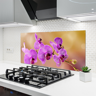 Pannello paraschizzi cucina Gambi di orchidea Fiori Natura