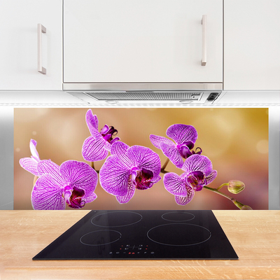 Pannello paraschizzi cucina Gambi di orchidea Fiori Natura