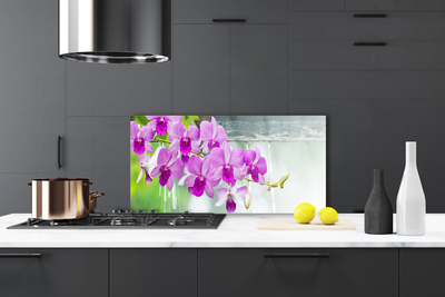 Pannello paraschizzi cucina Orchidee, gocce, natura