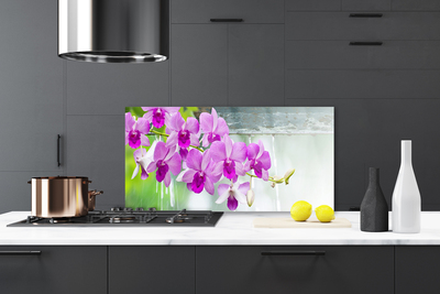 Pannello paraschizzi cucina Orchidee, gocce, natura