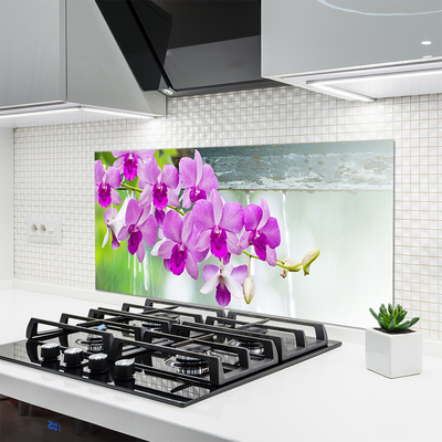 Pannello paraschizzi cucina Orchidee, gocce, natura