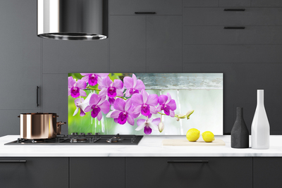 Pannello paraschizzi cucina Orchidee, gocce, natura