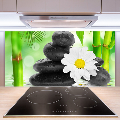 Pannello rivestimento parete cucina Fiore di margherita di bambù