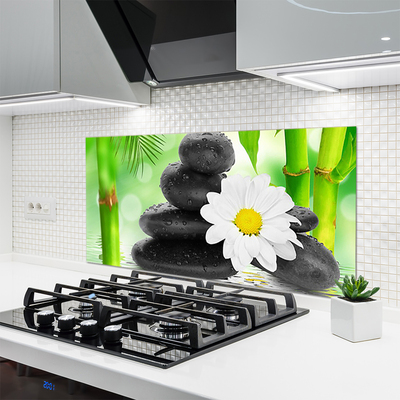 Pannello rivestimento parete cucina Fiore di margherita di bambù