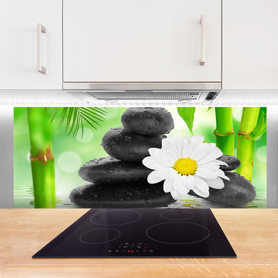 Pannello rivestimento parete cucina Fiore di margherita di bambù
