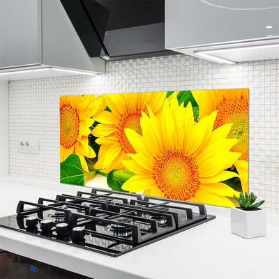 Pannello rivestimento parete cucina Girasole Fiore Natura