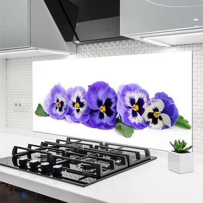 Pannello cucina paraschizzi Petali di fiori di viole del pensiero