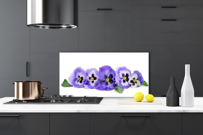 Pannello cucina paraschizzi Petali di fiori di viole del pensiero