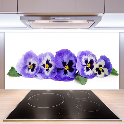 Pannello cucina paraschizzi Petali di fiori di viole del pensiero