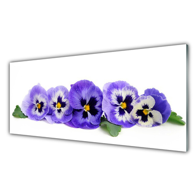 Pannello cucina paraschizzi Petali di fiori di viole del pensiero