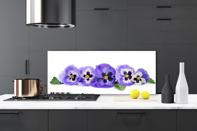 Pannello cucina paraschizzi Petali di fiori di viole del pensiero