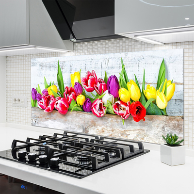 Rivestimento parete cucina Tulipani, fiori, natura