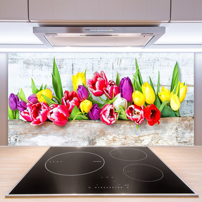 Rivestimento parete cucina Tulipani, fiori, natura