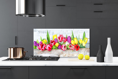 Rivestimento parete cucina Tulipani, fiori, natura