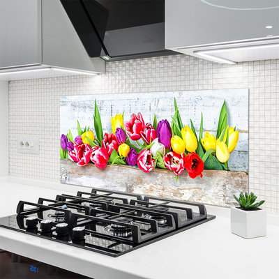 Rivestimento parete cucina Tulipani, fiori, natura