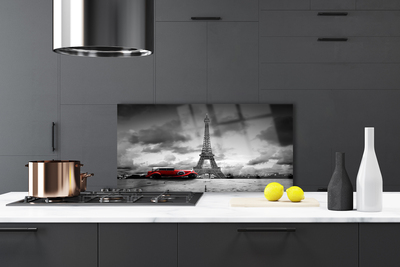 Pannello paraschizzi cucina Vista di Parigi della Torre Eiffel